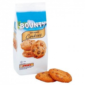 Bounty Soft Baked Cookies 180g - Молочное печенье Баунти с капельками шоколада и кокосом