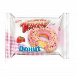 Today Donut Strawberry 50g - Турецкий пончик с клубничной начинкой и глазурью