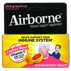 AirBorne, добавка для поддержки иммунной системы, со вкусом розового грейпфрута, 10 шипучих таблеток