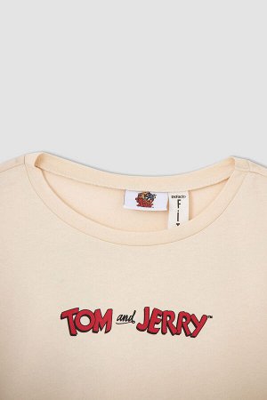 Футболка Tom & Jerry Licensed Relax Fit из хлопка с короткими рукавами для девочек