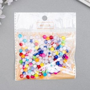 Набор бусин для творчества пластик "Цветные кругляшки" набор 20 гр 0,3х0,5х0,5 см