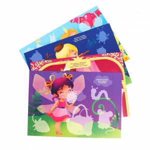 Аппликация наклейками «Принцесса и фея» 4 игровых поля + 2 листа с наклейками