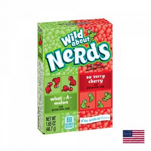 Wonka Nerds whant a Melon & Verry cherry 46.7g - Конфеты Вилли Вонки со вкусом арбуза и вишни
