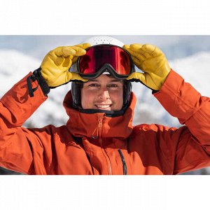 Перчатки лыжные для фрирайда для взрослых медово-черные 550 wedze