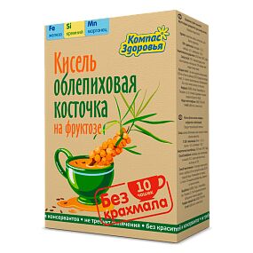 Кисель овсяно-льняной заварной "Облепиховая косточка" с фруктозой 150 г