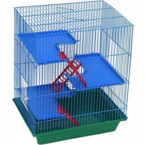 Клетка для грызунов "Гризли-4" 41х30х52см, этаж, лесенка-пластик