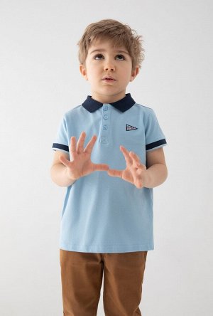 Сорочка-поло верхняя детская для мальчиков Subir голубой