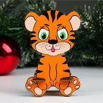 Подставка под телефон &quot;Тигр Шерхан&quot;, дерево