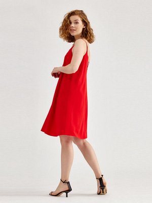 Платье-трапеция с открытоой спиной od-631-1 красное