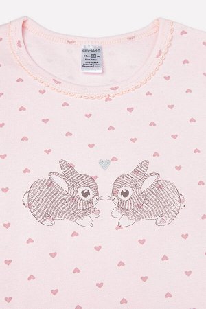 Сорочка для девочки Crockid К 1155 сердечки на светло-розовом