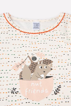 Сорочка(Осень-Зима)+girls (цветные штрихи на белой лилии)