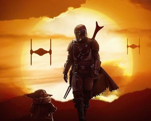 Картина по номерам на холсте "The Mandalorian"