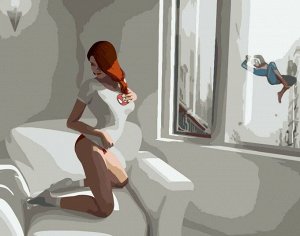 Картина по номерам на холсте "Spider Man and Mary Jane"
