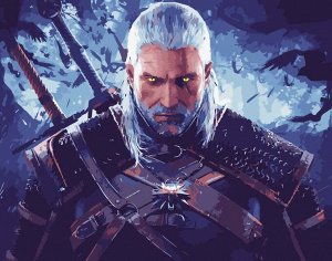 Картина по номерам на холсте "Geralt of Rivia"