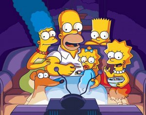 Картина по номерам на холсте "The Simpsons"