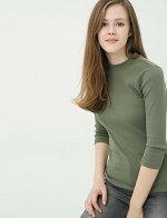 Футболка с длинным рукавом хаки