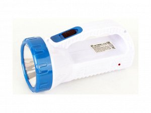 Фонарь  Ultra Flash  3861 (аккум 220В, бел. 1Вт+12SMD LED, 2реж, SLA, пластик,коробка)