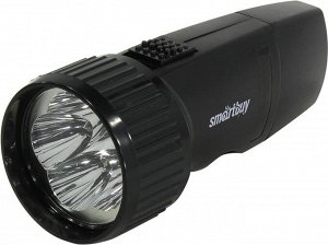 Фонарь Smartbuy Светодиодный Аккумуляторный 5 LED с прямой зарядкой, чёрный  (SBF-44-B)