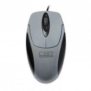 Мышь CBR CM 302 Grey, 1200 dpi, оптика, бесшумное нажатие, провод 1.25 метра,  USB