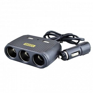 💪🏻  выбор Разветвитель прикуривателя In Car USB &amp; Three Sockets 120W