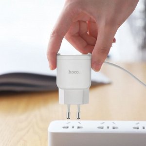 Зарядное устройство Hoco Mega Joy + Lightning кабель / 2 USB, 2,4A