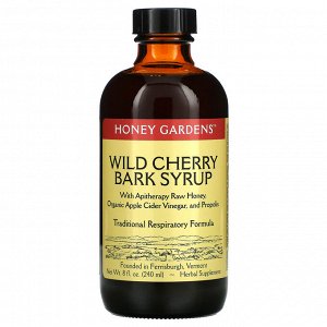 Honey Gardens, Wild Cherry Bark Syrup, 8 fl oz (240 ml)