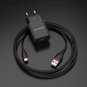 Зарядное устройство Borofone BA20A + Type-C кабель / USB, 2,1A