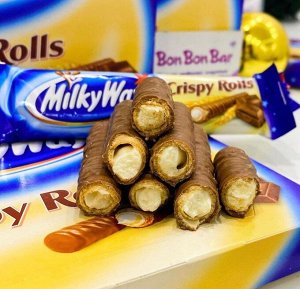 Milky Way crispy rolls 125g - Хрустящие трубочки Милки Вэй со сливочной начинкой 5шт. СРОК до 20.11.21!