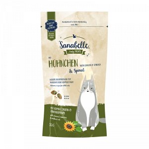 Sanabelle Snack подушечки с курицей и шпинатом лакомство для кошек 0,055 кг