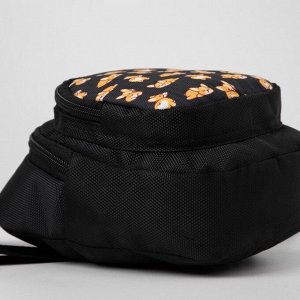 Сумка - рюкзак «Корги», 15х10х26 см, отд на молнии, н/карман, регул ремень, чёрный