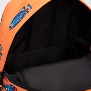 Рюкзак детский, отдел на молнии, наружный карман, цвет оранжевый