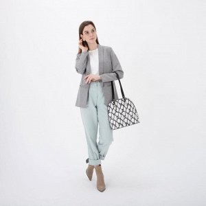 Сумка-рюкзак, отдел на молнии, наружный карман, цвет чёрный/белый