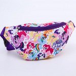 Cумка на пояс My Little Pony,  25*6*13, отд на молн, без подклада, фиолетовый