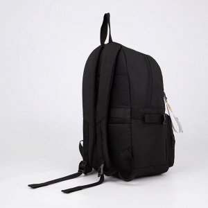 Рюкзак, отдел на молнии, 4 наружных кармана, 2 боковых кармана, цвет чёрный