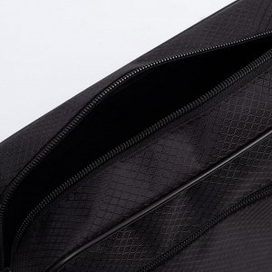 Косметичка дорожная, отдел на молнии, наружный карман, с подкладом, цвет чёрный