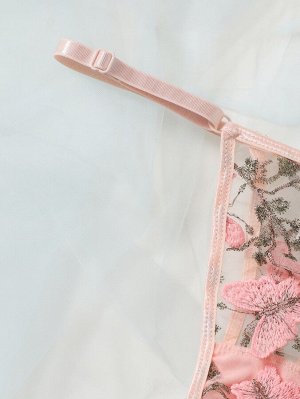 Комплект сетчатого женского белья на косточках