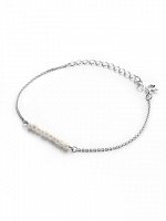 Серебряный браслет на ногу &quot;Base Pearl&quot;