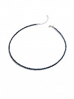 Серебряное колье-чокер со шпинелью &quot;Blue&quot;, арт. 11349