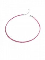 Серебряное колье-чокер со шпинелью &quot;Pink&quot;