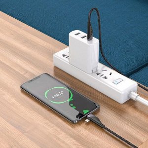 USB Кабель Hoco U95 2 в 1 Type-C - Type-C + For Lightning / 3A, 60W, PD20W