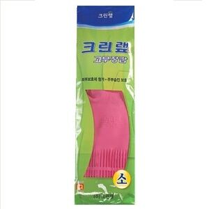Clean wrap Перчатки из натурального латекса c внутренним покрытием розовые размер S / 100