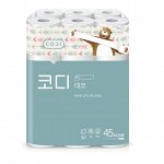 Особомягкая туалетная бумага &quot;Codi Pure Deco Soft&amp;Strong&quot; (двухслойная, с тиснёным рисунком) 45 м х 24 рулона / 4