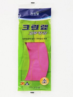 Перчатки из натурального латекса c внутренним покрытием (укороченные) розовые размер L, 1 пара / 100