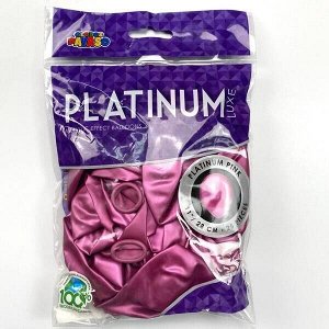 Воздушный шар 11"/28см Хром PLATINUM Pink 25шт