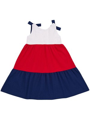 Платье (98-122см) UD 7595(1)бел/красный