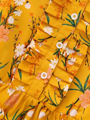 Платье (122-146см) UD 7643(2)цветы/желт
