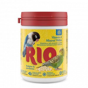 Витаминно-минеральные гранулы RIO для волнистых и средних попугаев, 120 г