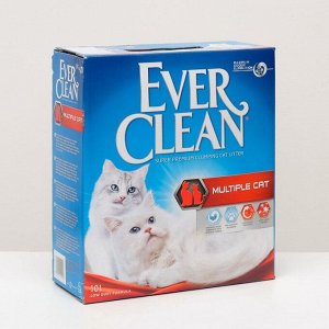 Наполнитель комкующийся Ever Clean Multiple Cat для несколькиX кошек, 10 л