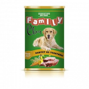 Консервы CLAN FAMILY для собак, паштет из телятины, 415 г