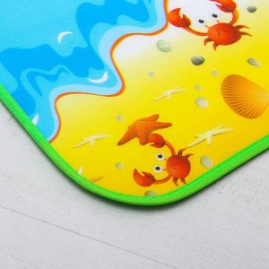 Игровой коврик для детей «Морской мир» на фольгированной основе, 180x150 см